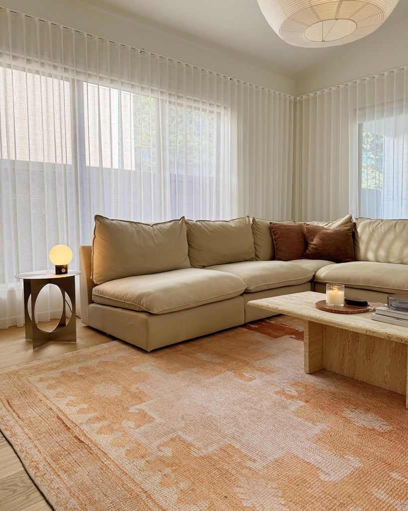 Isola Cream and Rust Tribal Washable Rug