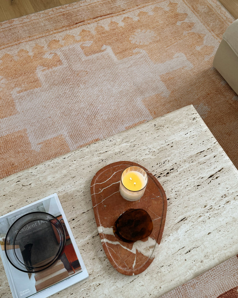 Isola Cream and Rust Tribal Washable Rug