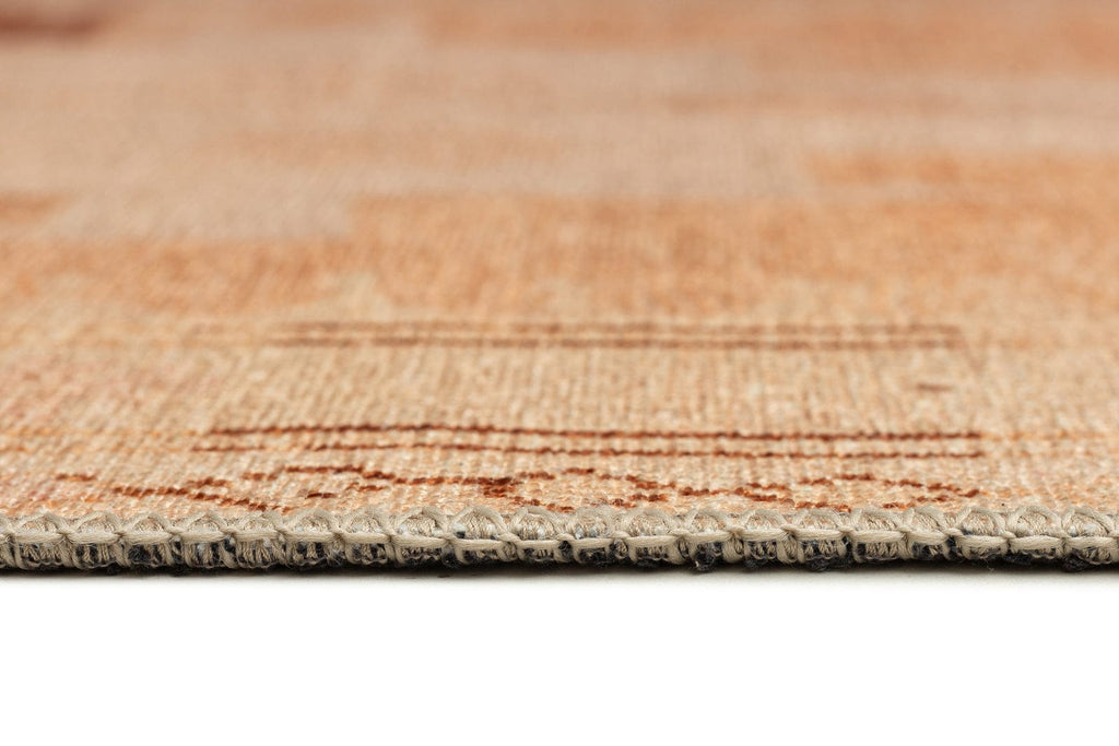 Isola Cream and Rust Tribal Washable Runner Rug
