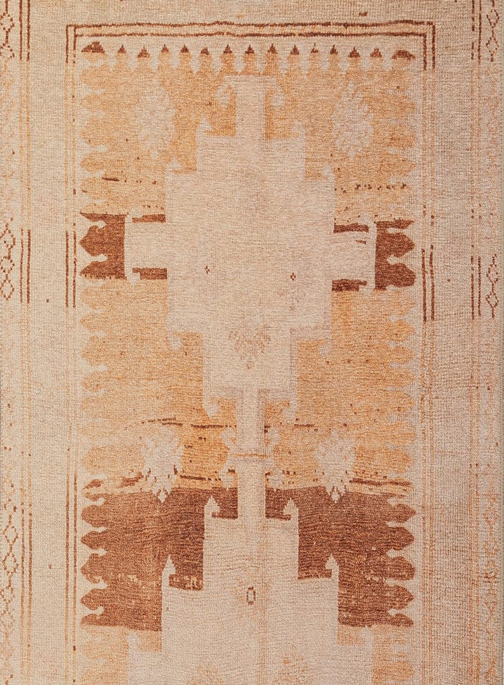 Isola Cream and Rust Tribal Washable Runner Rug