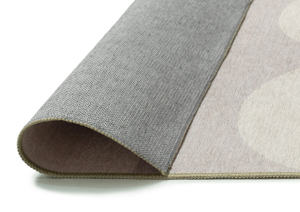 Isolde Beige and Light Grey Arch Stripe Indoor Outdoor Rug