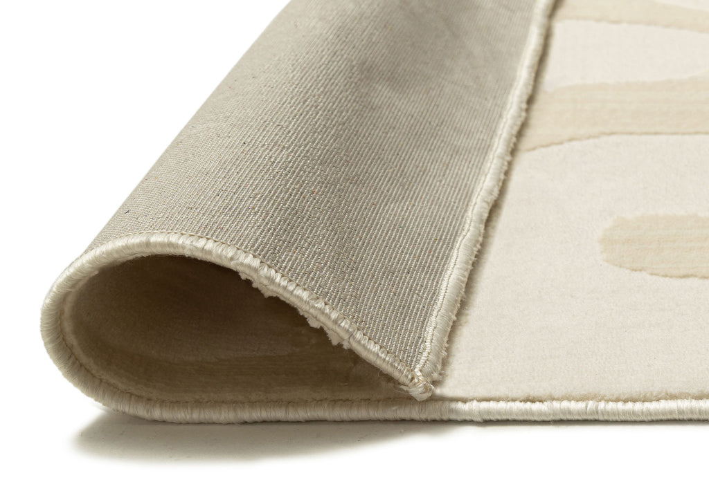 Izar Neutral Abstract Washable Rug