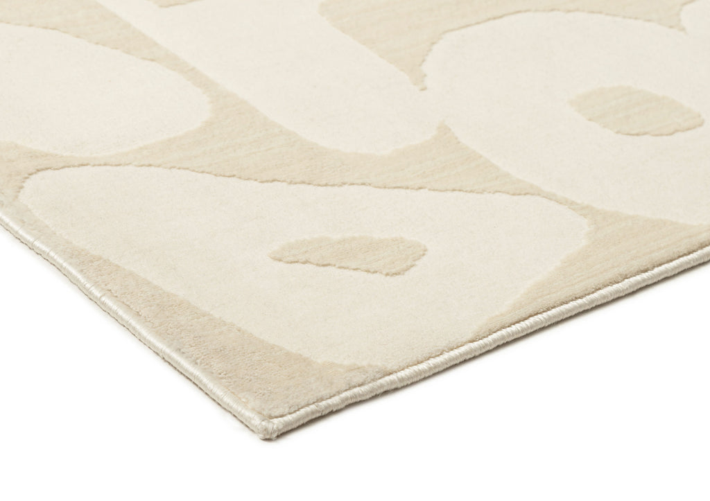Izar Neutral Abstract Washable Rug