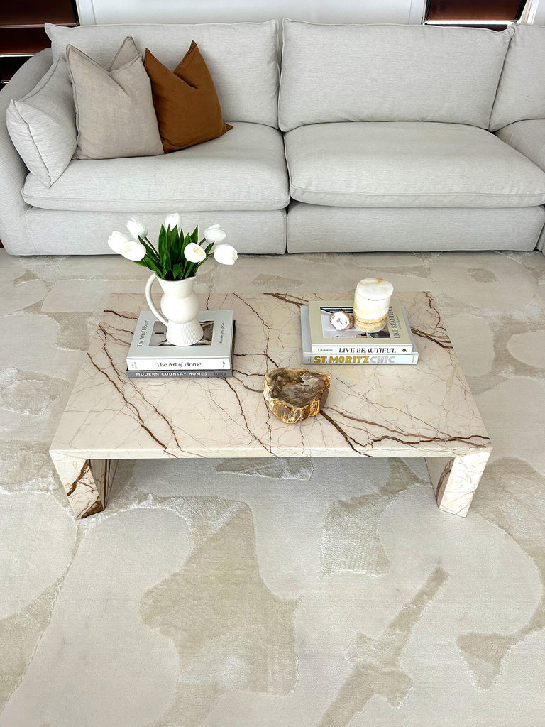 Izar Neutral Abstract Rug