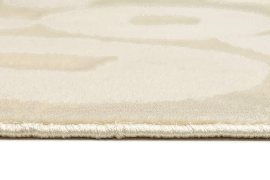Izar Neutral Abstract Washable Rug