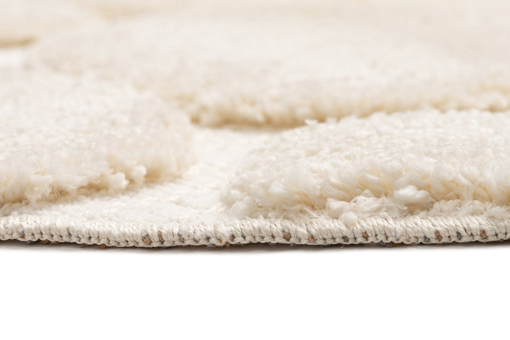 Jacinta Ivory Abstract Round Rug