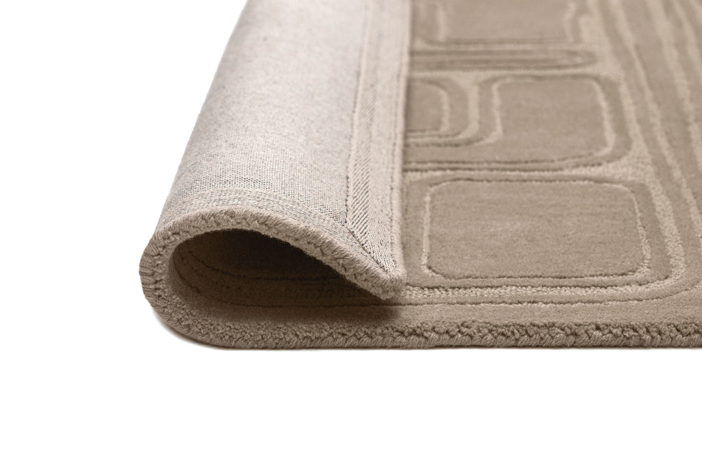 Jafina Beige Abstract Hand-Tufted Rug