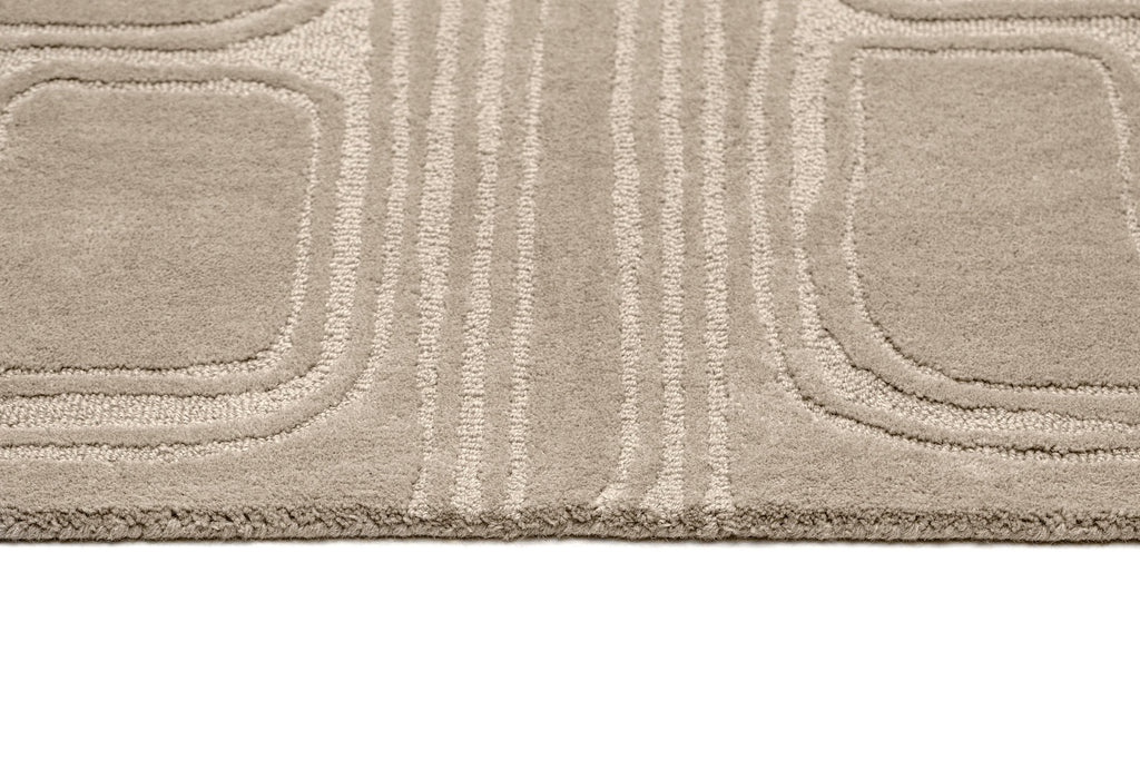 Jafina Beige Abstract Hand-Tufted Rug