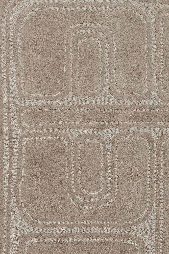 Jafina Beige Abstract Hand-Tufted Rug