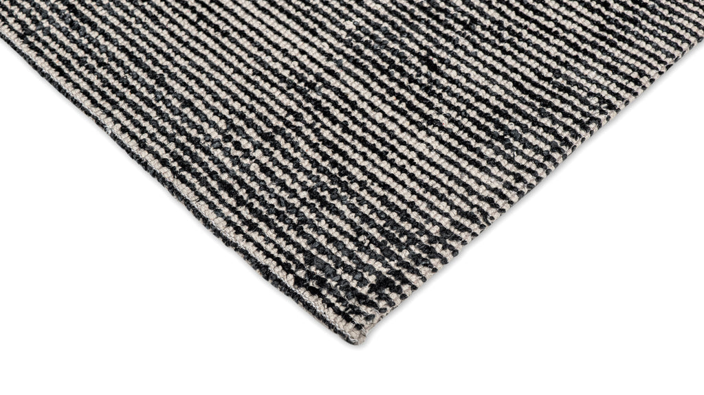 Jena Midnight Blue and White Hand Loomed Cotton Rug