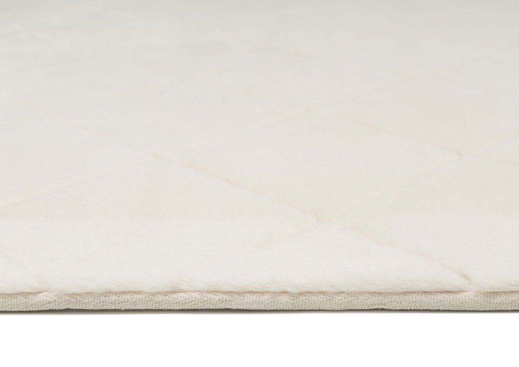 Jessa Ivory Cream Diamond Shag Rug