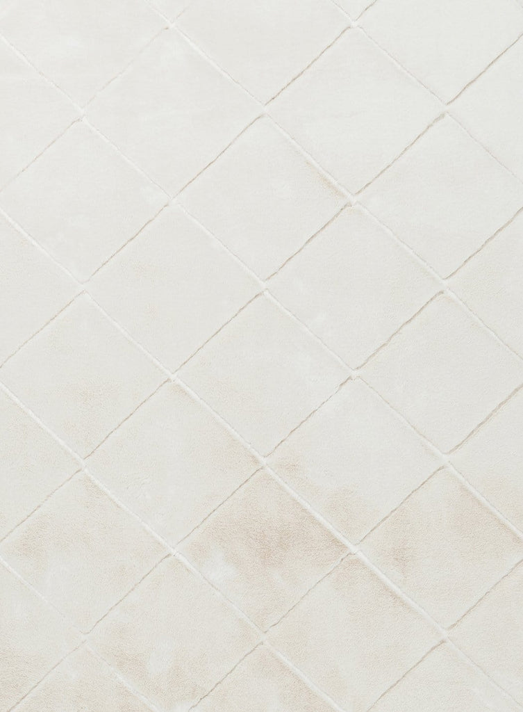 Jessa Ivory Cream Diamond Shag Rug