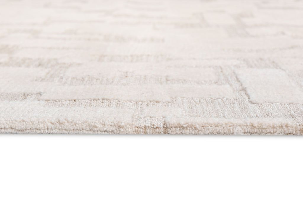 Jessie Ivory Cream Abstract Textured Rug