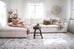 Jinnie Cream and Purple Multi-Colour Distressed Rug