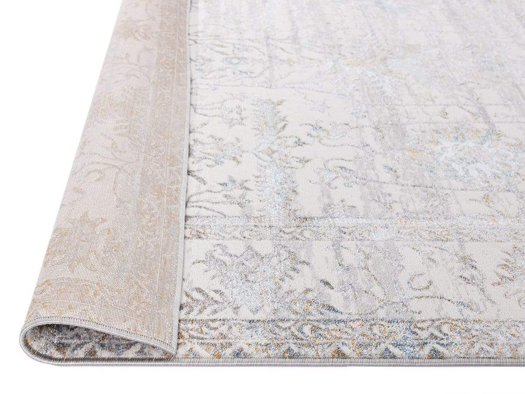 Jodhi Cream Blue And Tan Lustrous Traditional Rug