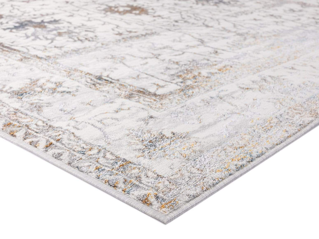 Jodhi Cream Blue And Tan Lustrous Traditional Rug