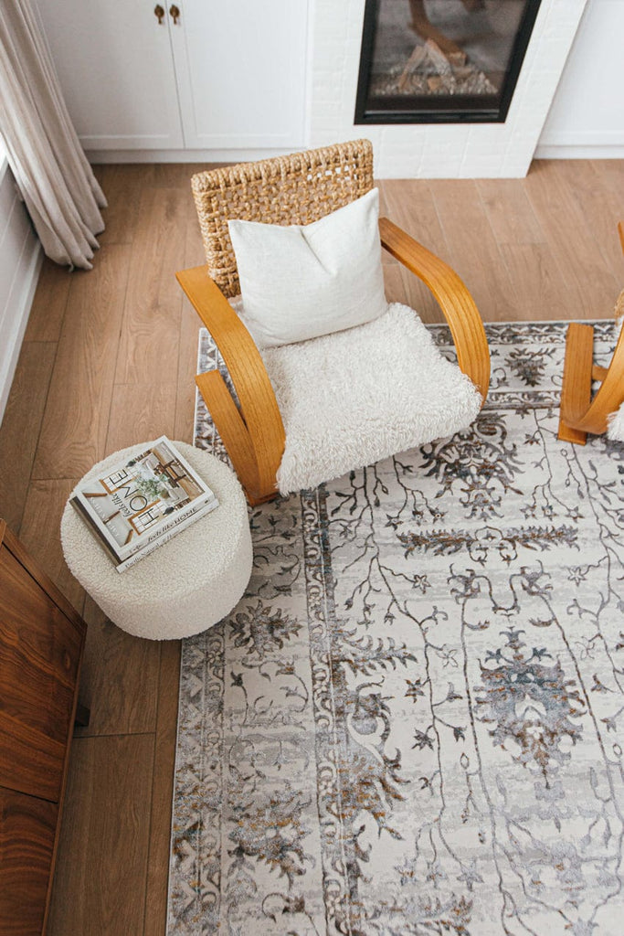 Jodhi Cream Blue And Tan Lustrous Traditional Rug