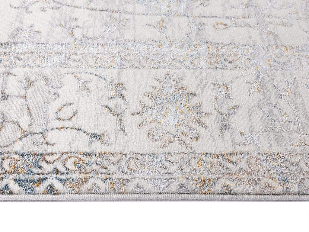 Jodhi Cream Blue And Tan Lustrous Traditional Rug