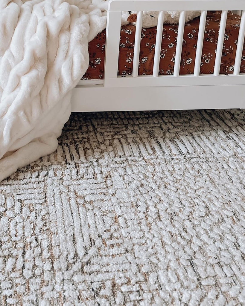 Jordan Mustard and Beige Geometric Modern Rug