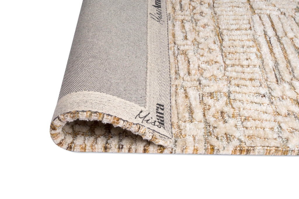 Jordan Mustard and Beige Geometric Modern Runner Rug