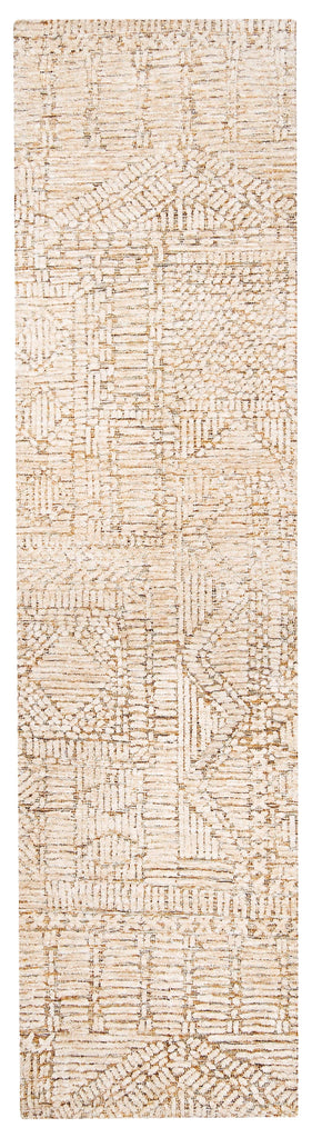 Jordan Mustard and Beige Geometric Modern Runner Rug