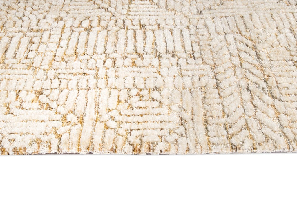 Jordan Mustard and Beige Geometric Modern Rug