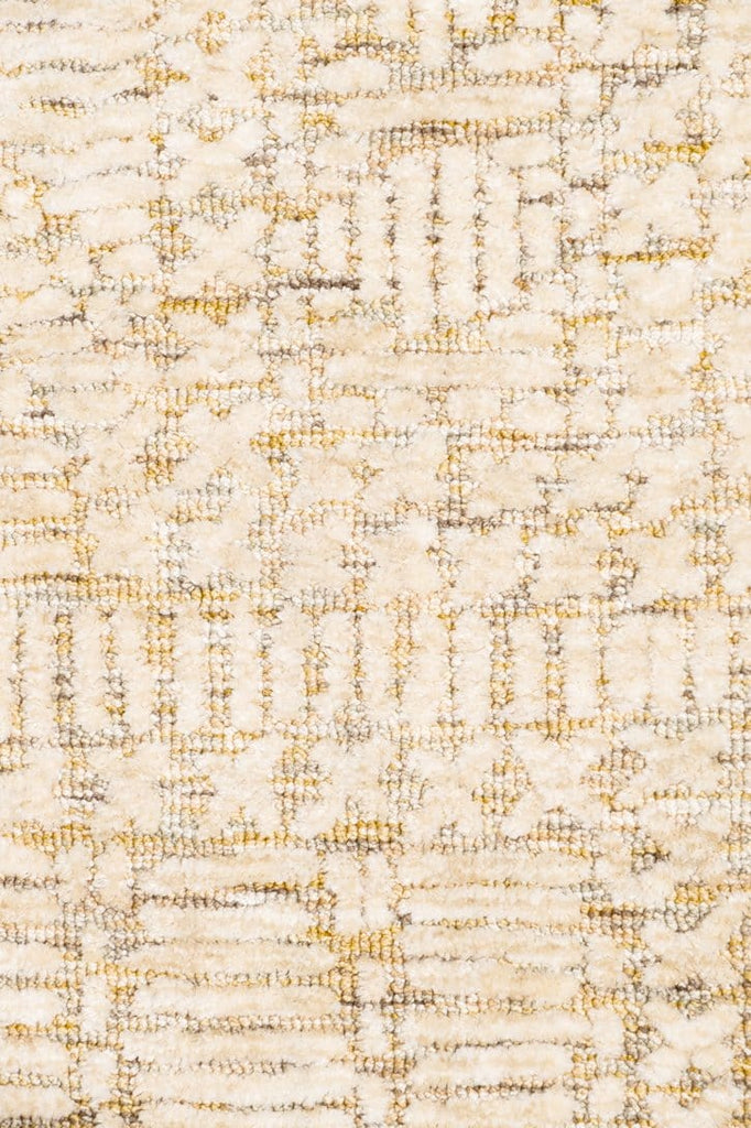 Jordan Mustard and Beige Geometric Modern Rug