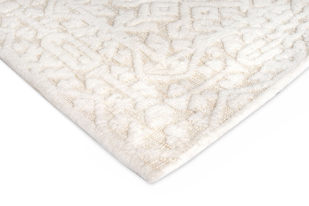 Josephine Ivory and Cream Tribal Transitional Runner Rug