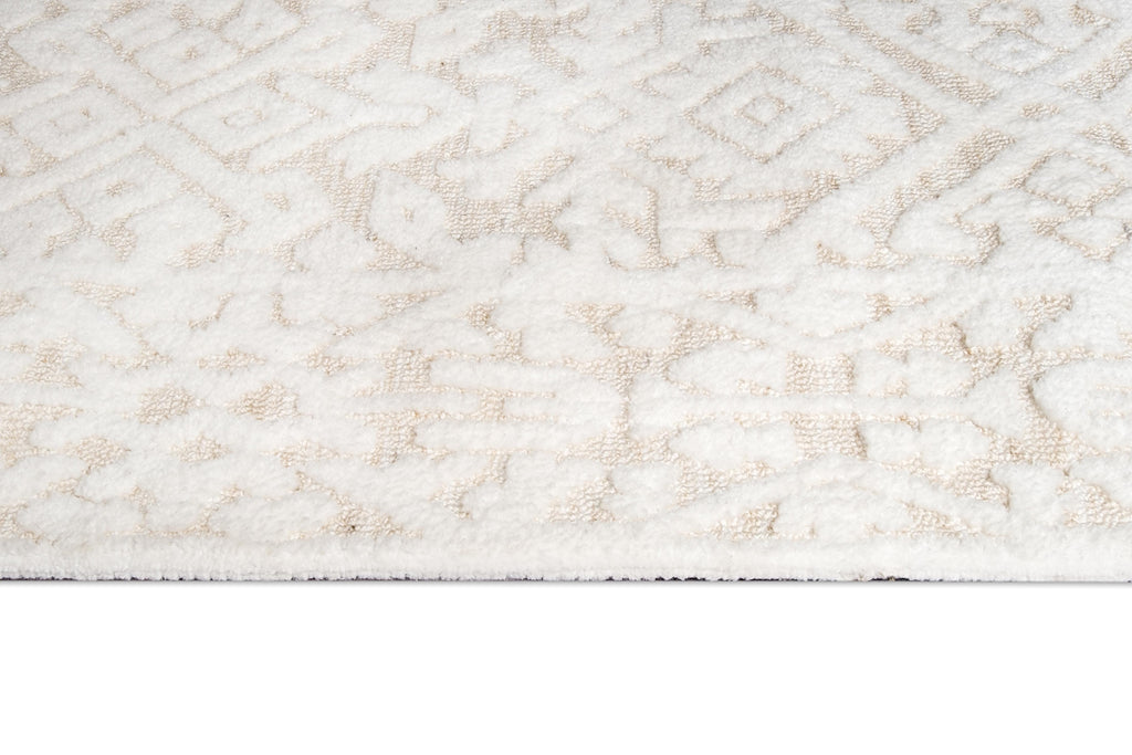 Josephine Ivory and Cream Tribal Transitional Runner Rug