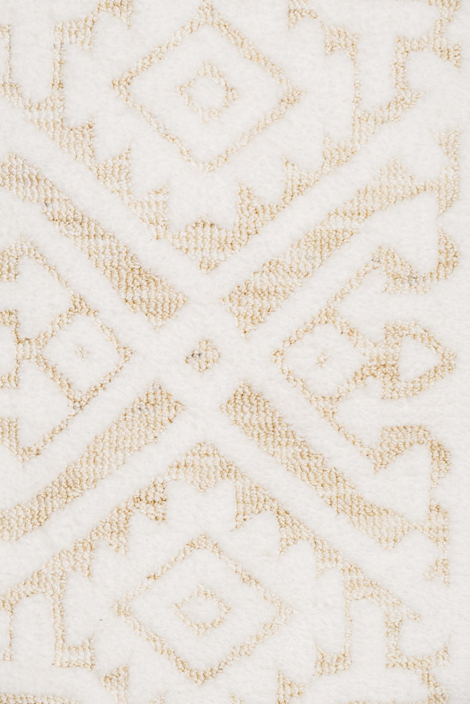 Josephine Ivory and Cream Tribal Transitional Runner Rug