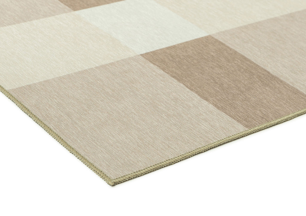 Jura Beige and Ivory Checkered Indoor Outdoor Rug