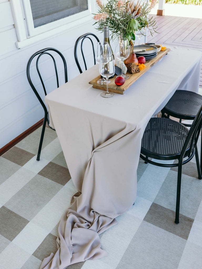 Jura Beige and Ivory Checkered Indoor Outdoor Rug