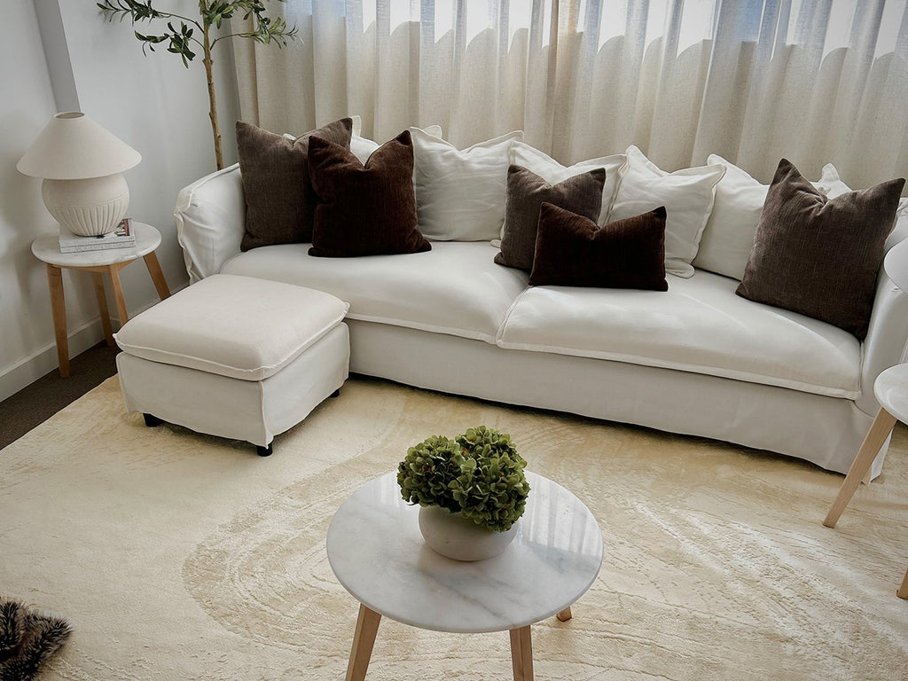 Kabir Neutral Abstract Rug