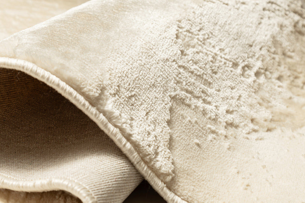 Kabir Neutral Abstract Washable Rug