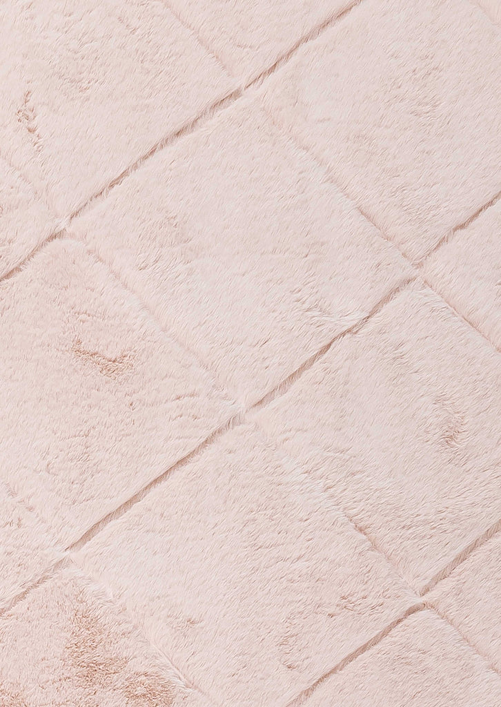 Karlie Blush Pink Diamond Shag Rug