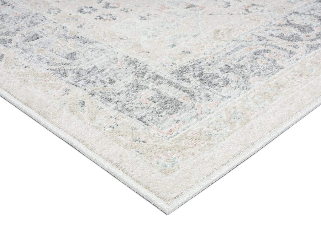 Katya Cream And Grey Multi-Colour Traditional Floral Rug