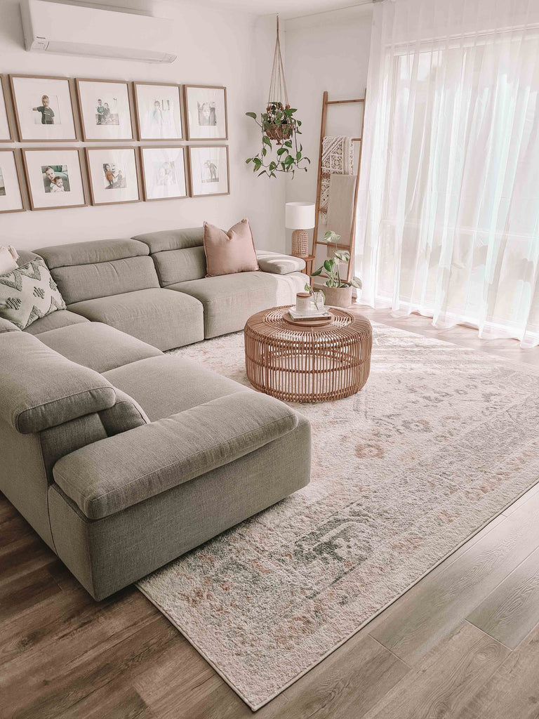 Katya Cream And Grey Multi-Colour Traditional Floral Rug