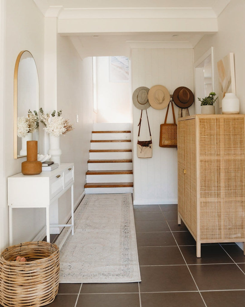 Katya Cream And Grey Multi-Colour Traditional Floral Runner Rug