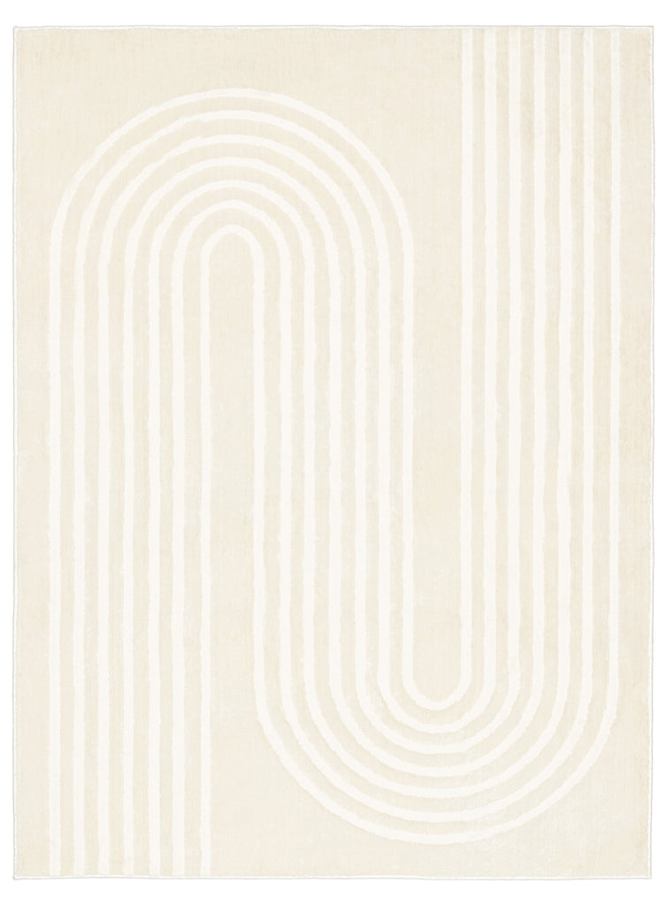 Kaveri Neutral Modern Washable Rug