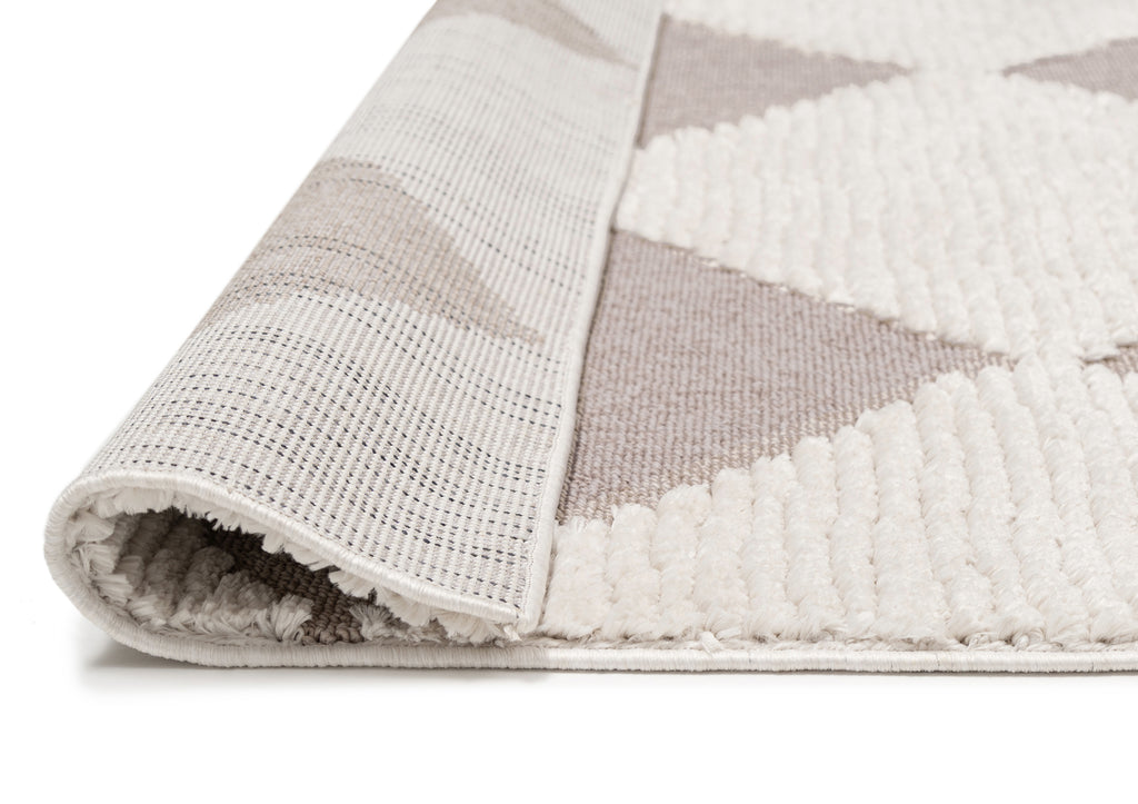 Kelsey Ivory and Beige Checkered Rug