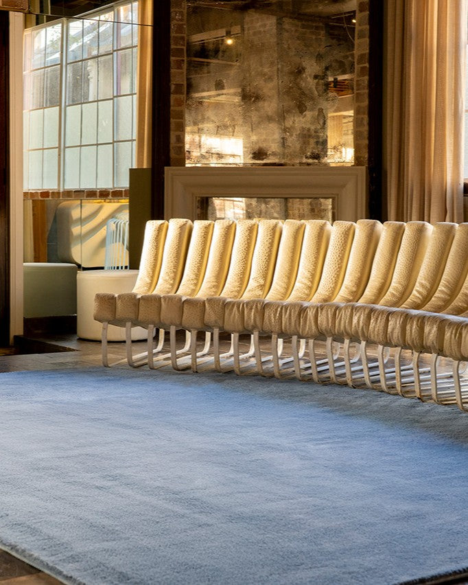 Kimi Soft Blue Shag Rug