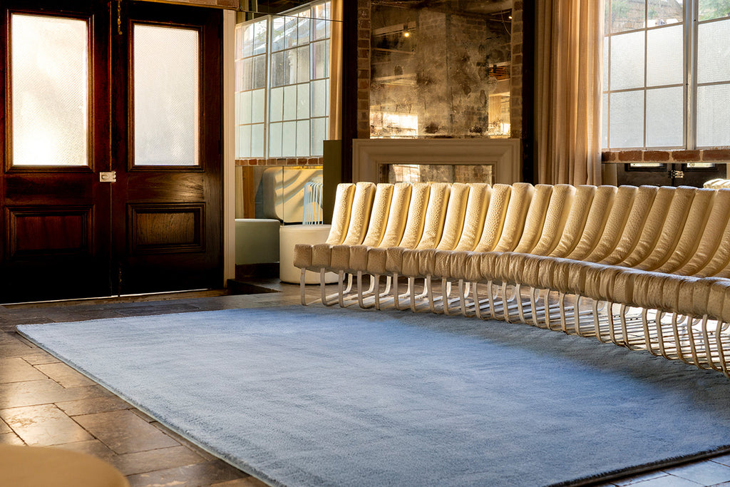 Kimi Soft Blue Shag Rug