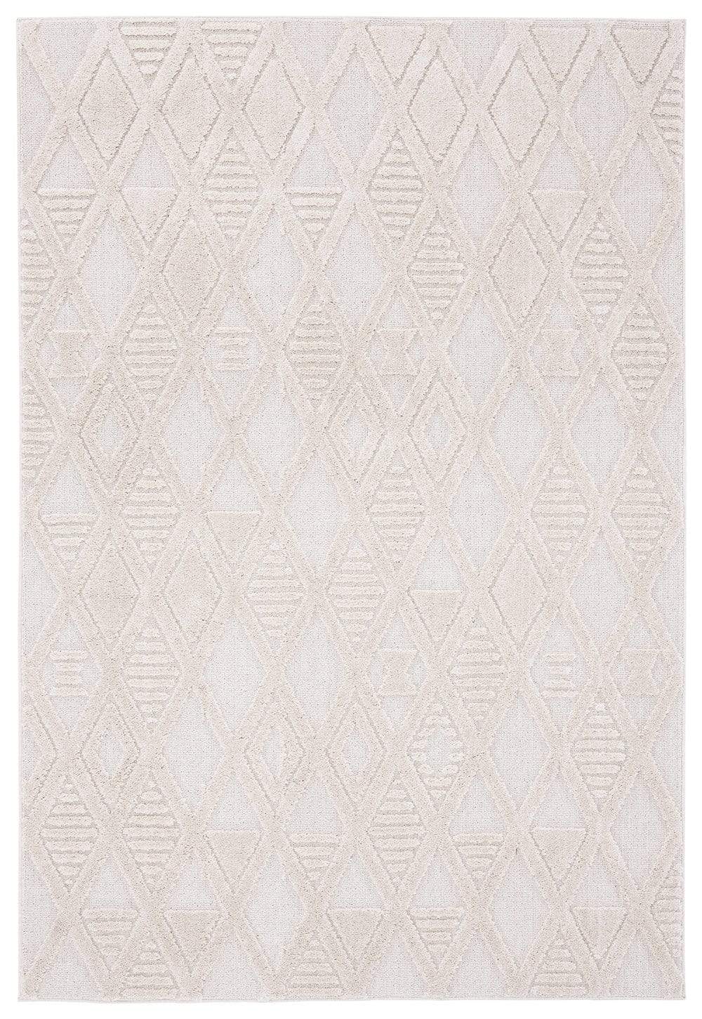 Kira Diamond Detail Textured Rug