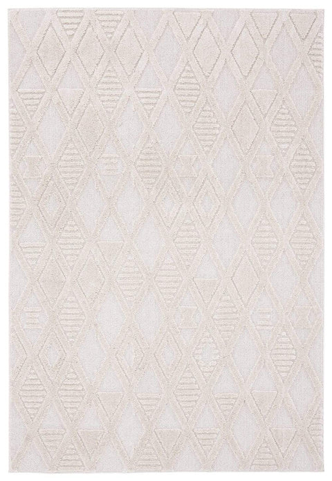 Kira Diamond Detail Textured Rug