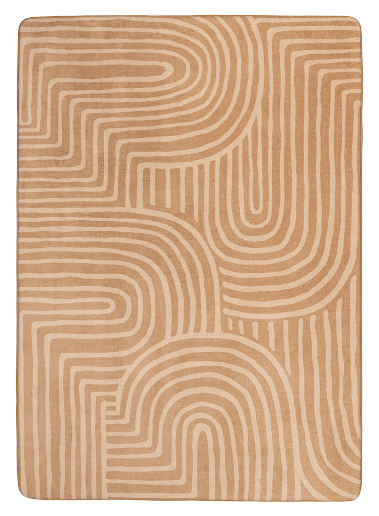 Koru Brown Abstract Rollie Pollie Playmat