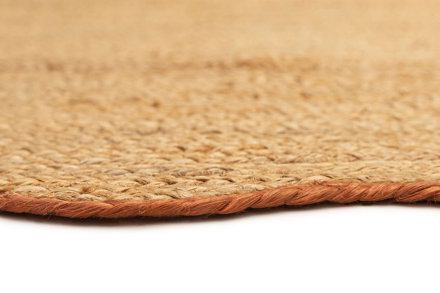 Kumari Natural Brown Scalloped Jute Rug