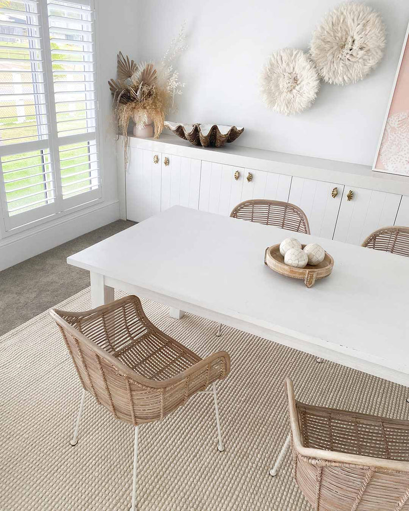 Larvic Ivory Chunky Wool Rug