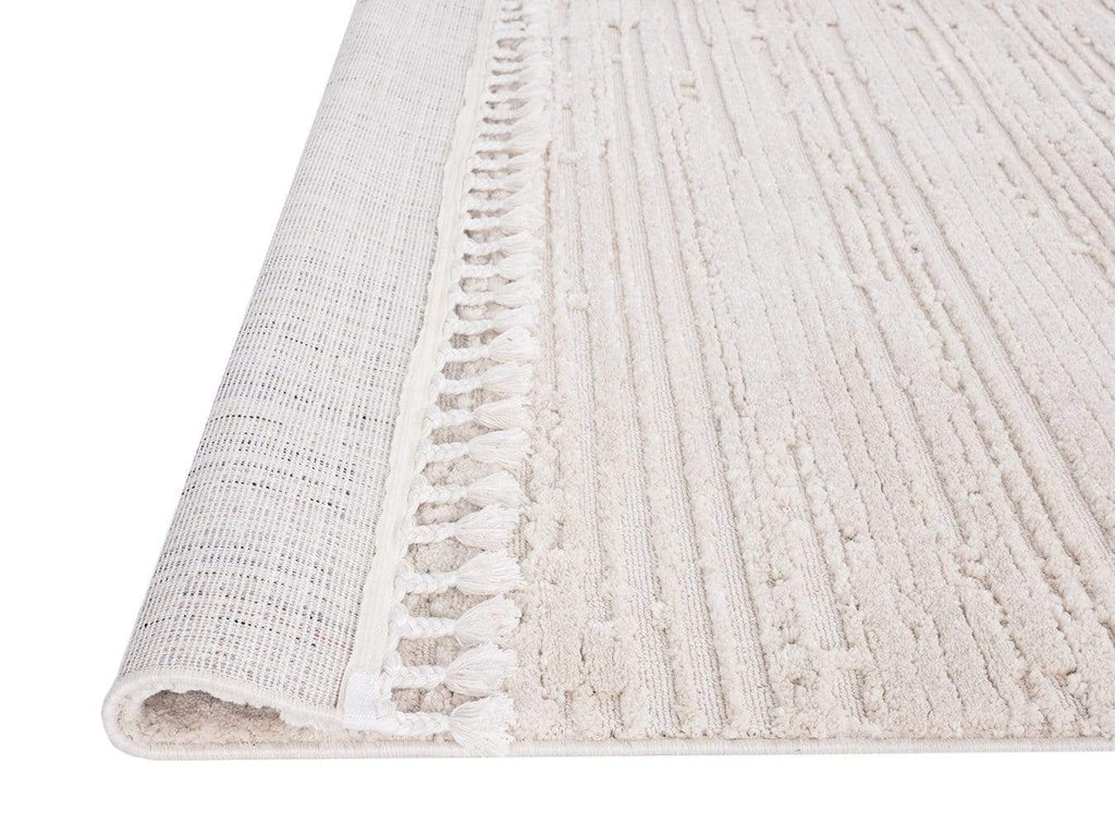 Leilani Ivory Cream Textured Rug