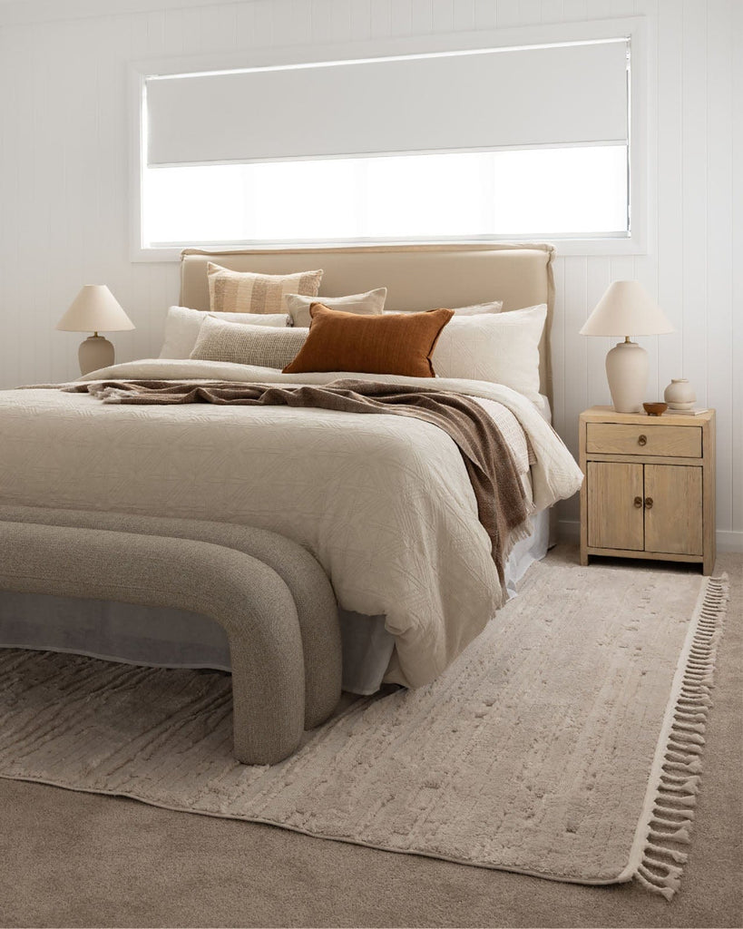 Leilani Ivory Cream Textured Rug