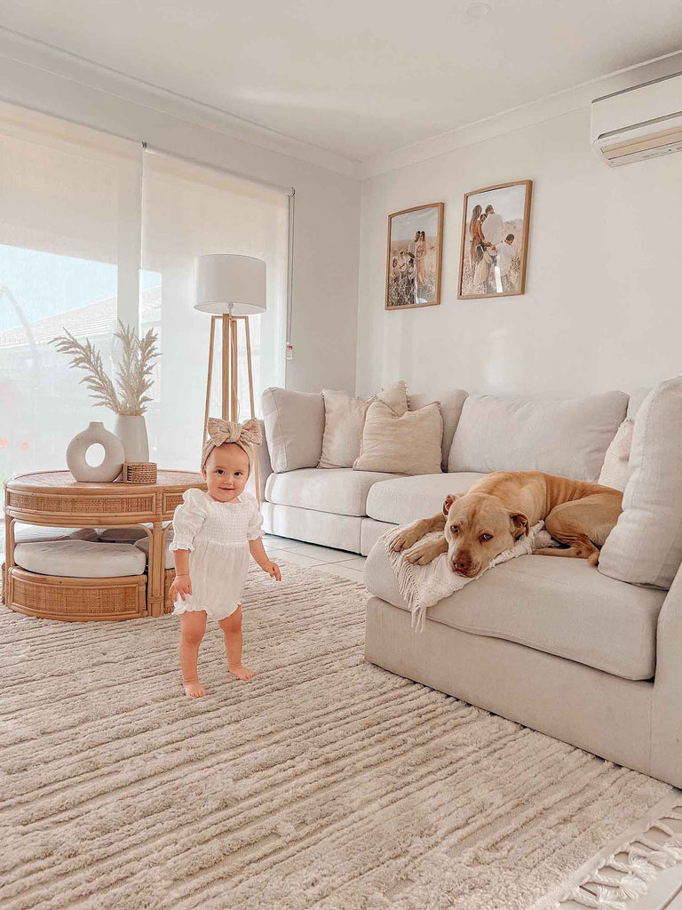 Leilani Ivory Cream Textured Rug